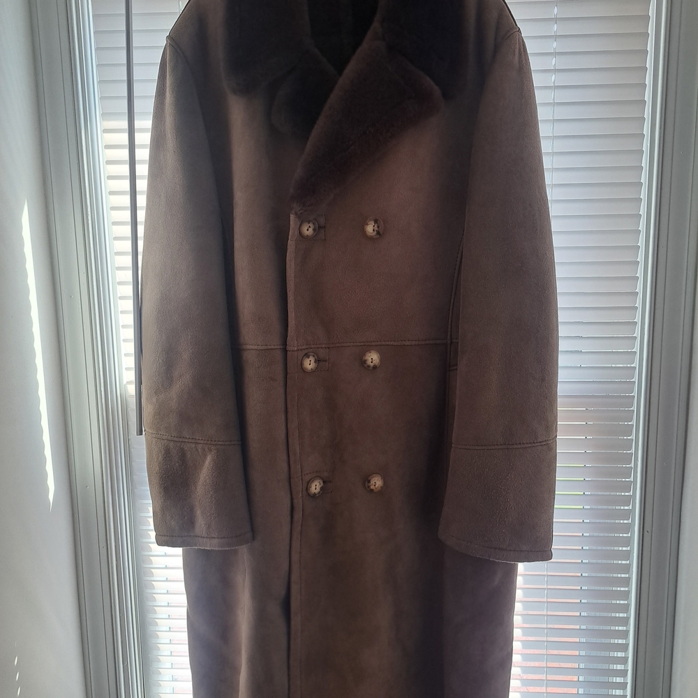 Serra Men's Tan Double-Breasted Trench Coat